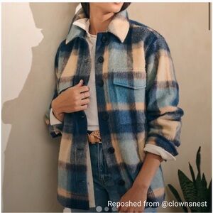 Faherty Blue Cotswold Shacket